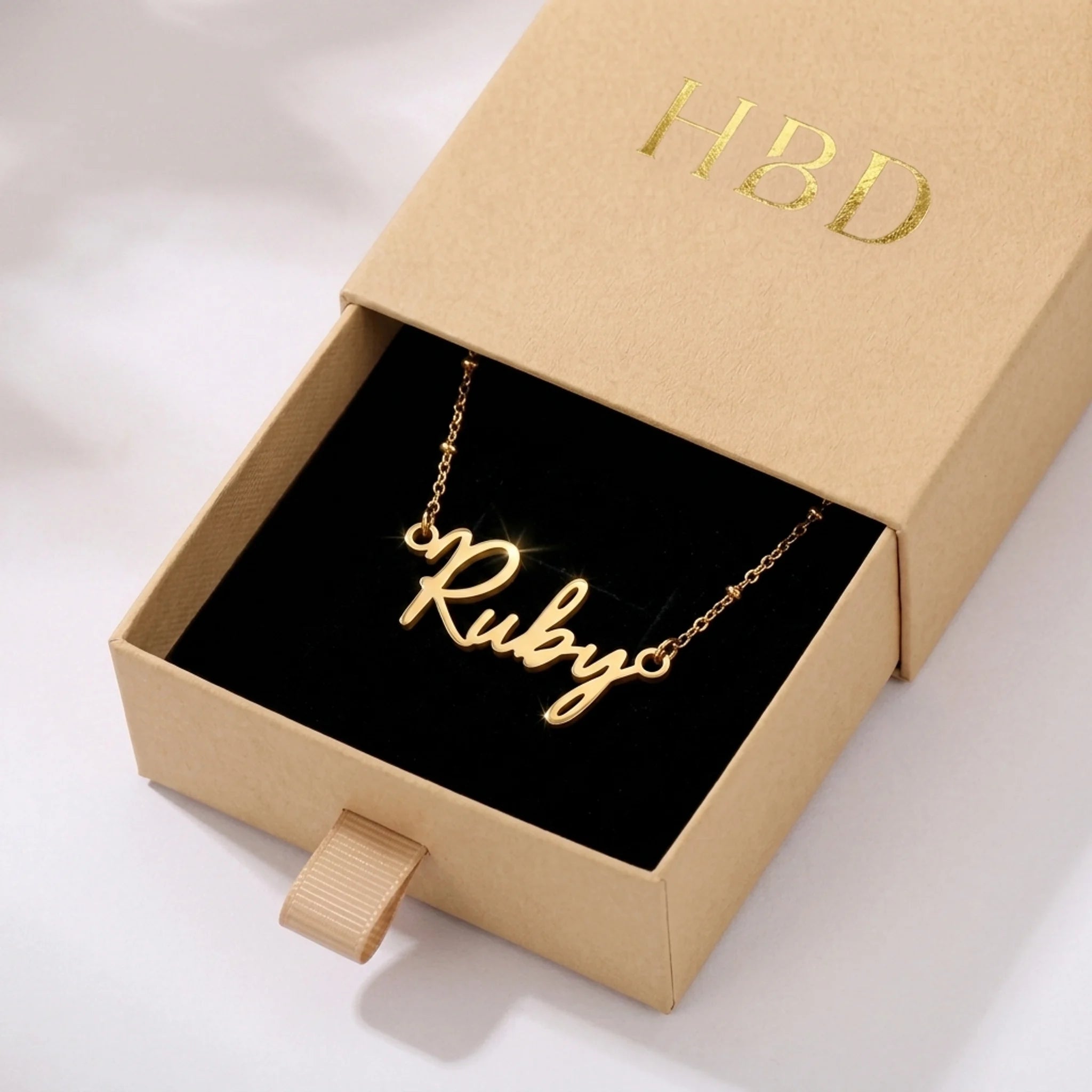 Ruby Name Necklace | 18ct Gold, Silver & Vermeil | Ready to Ship