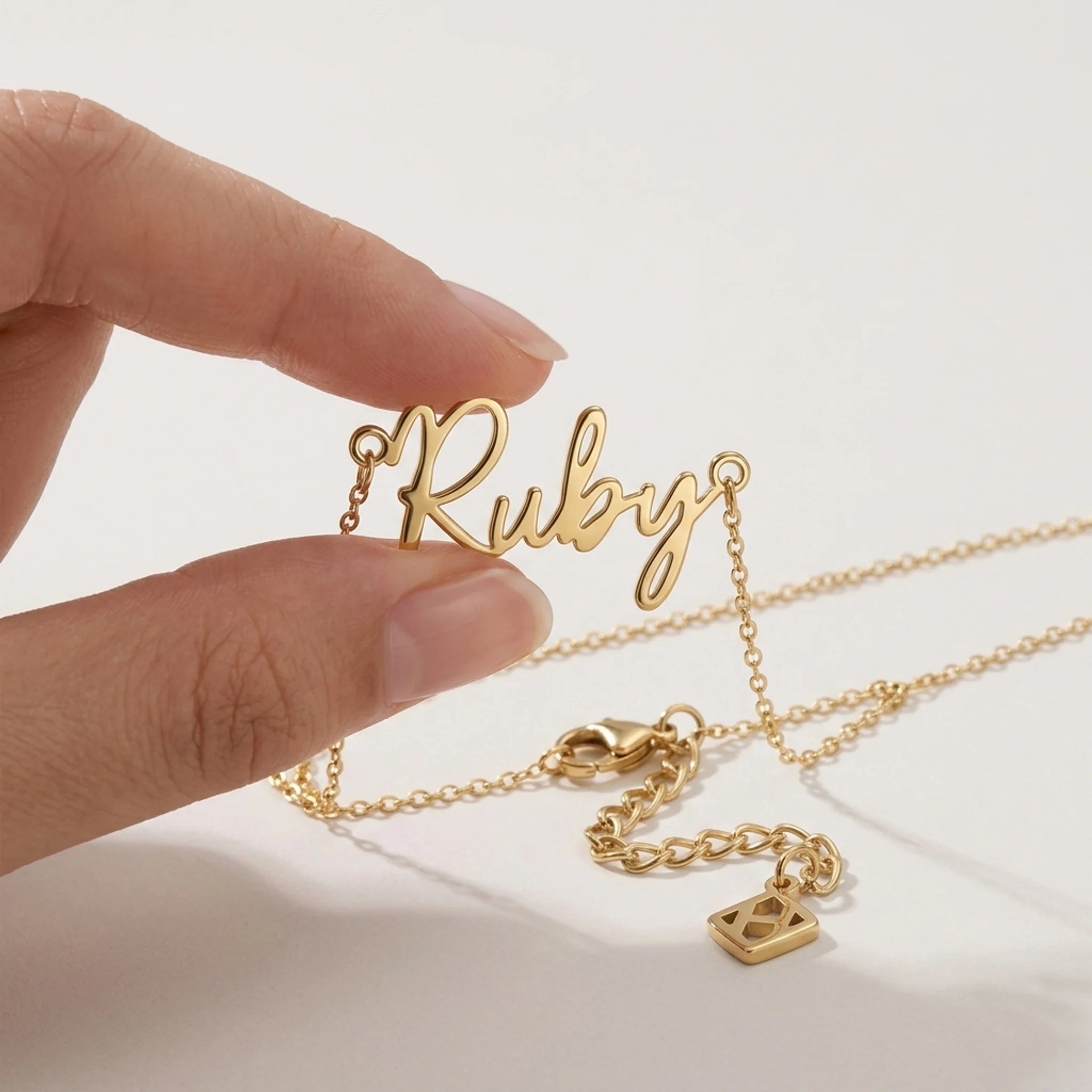 Ruby Name Necklace | 18ct Gold, Silver & Vermeil | Ready to Ship