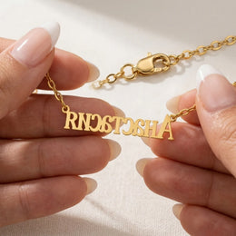 Russian Name Necklace - Personalised Cyrillic Script | Именное ожерелье