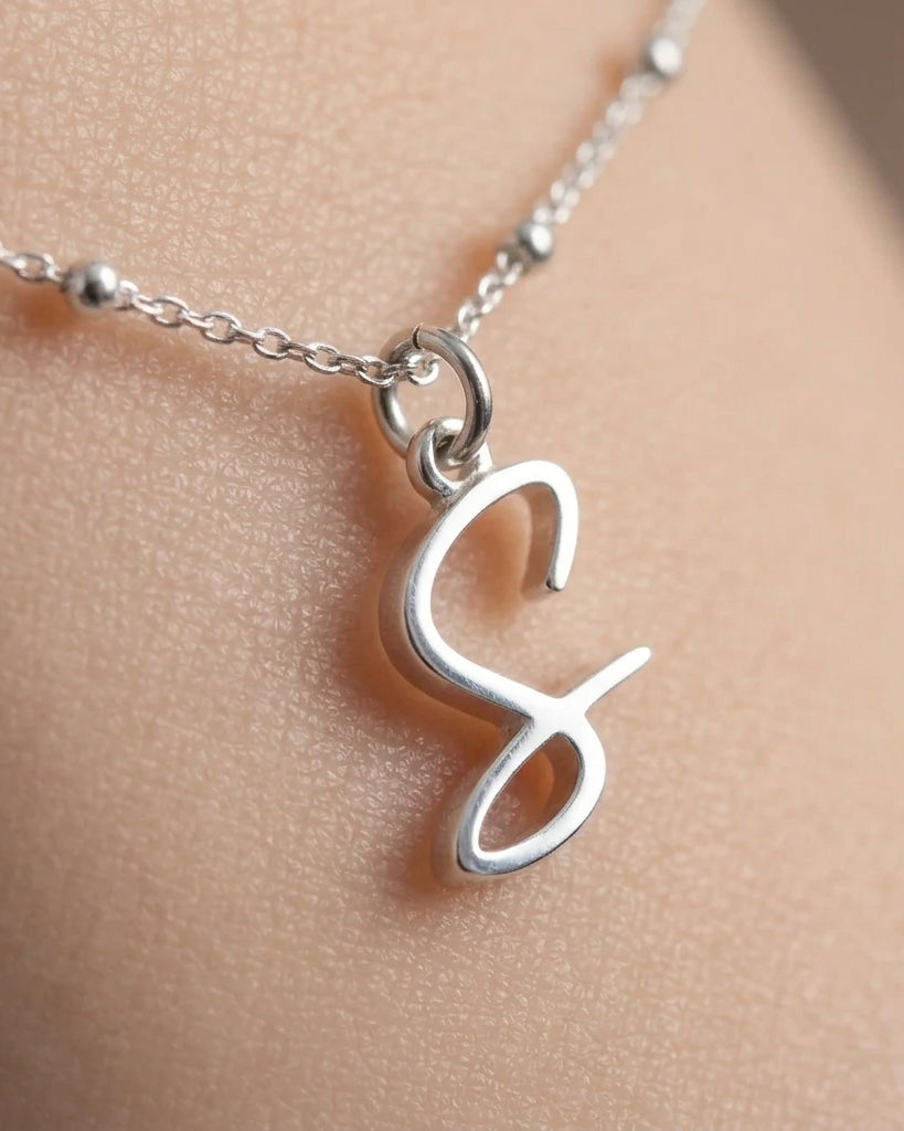 S Bracelet | Initial & Letter S Charm, Gold & Silver