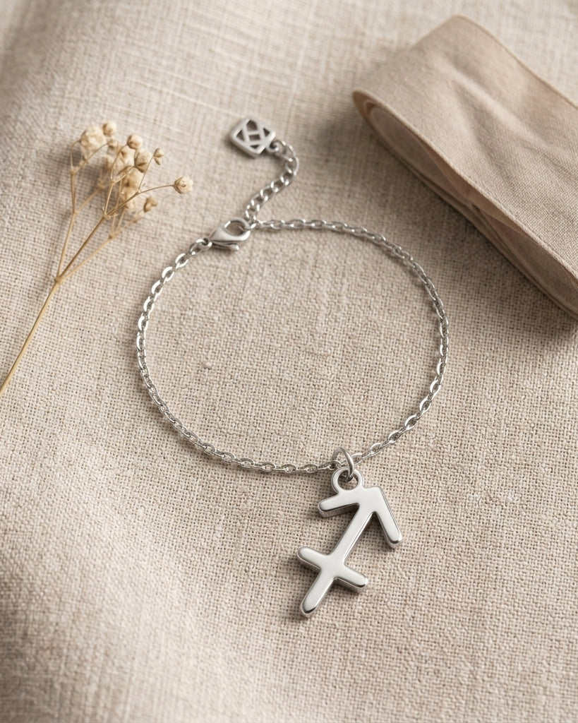 Sagittarius Zodiac Bracelet | Star Sign Charm, Gold & Silver
