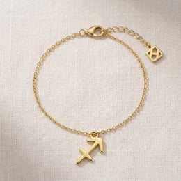 Sagittarius Zodiac Bracelet | Star Sign Charm, Gold & Silver