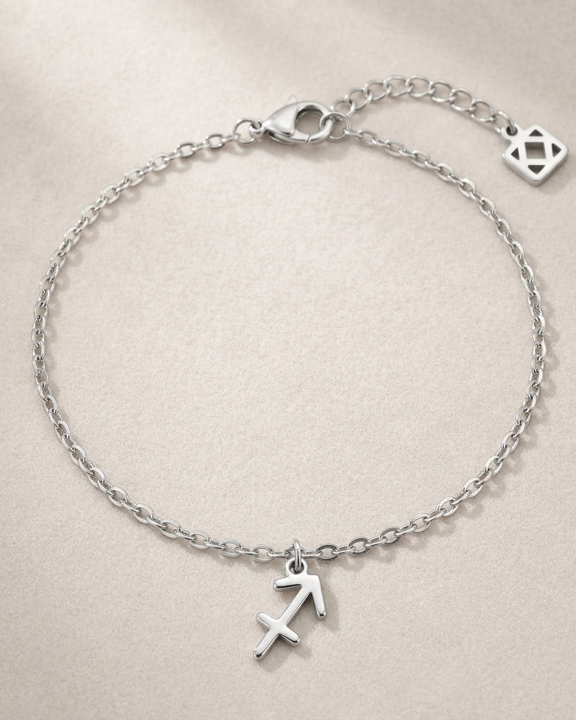 Sagittarius Zodiac Bracelet | Star Sign Charm, Gold & Silver