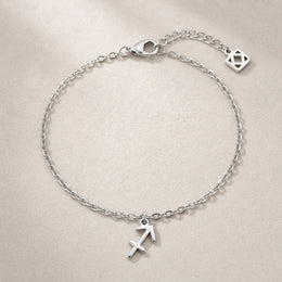 Sagittarius Zodiac Bracelet | Star Sign Charm, Gold & Silver