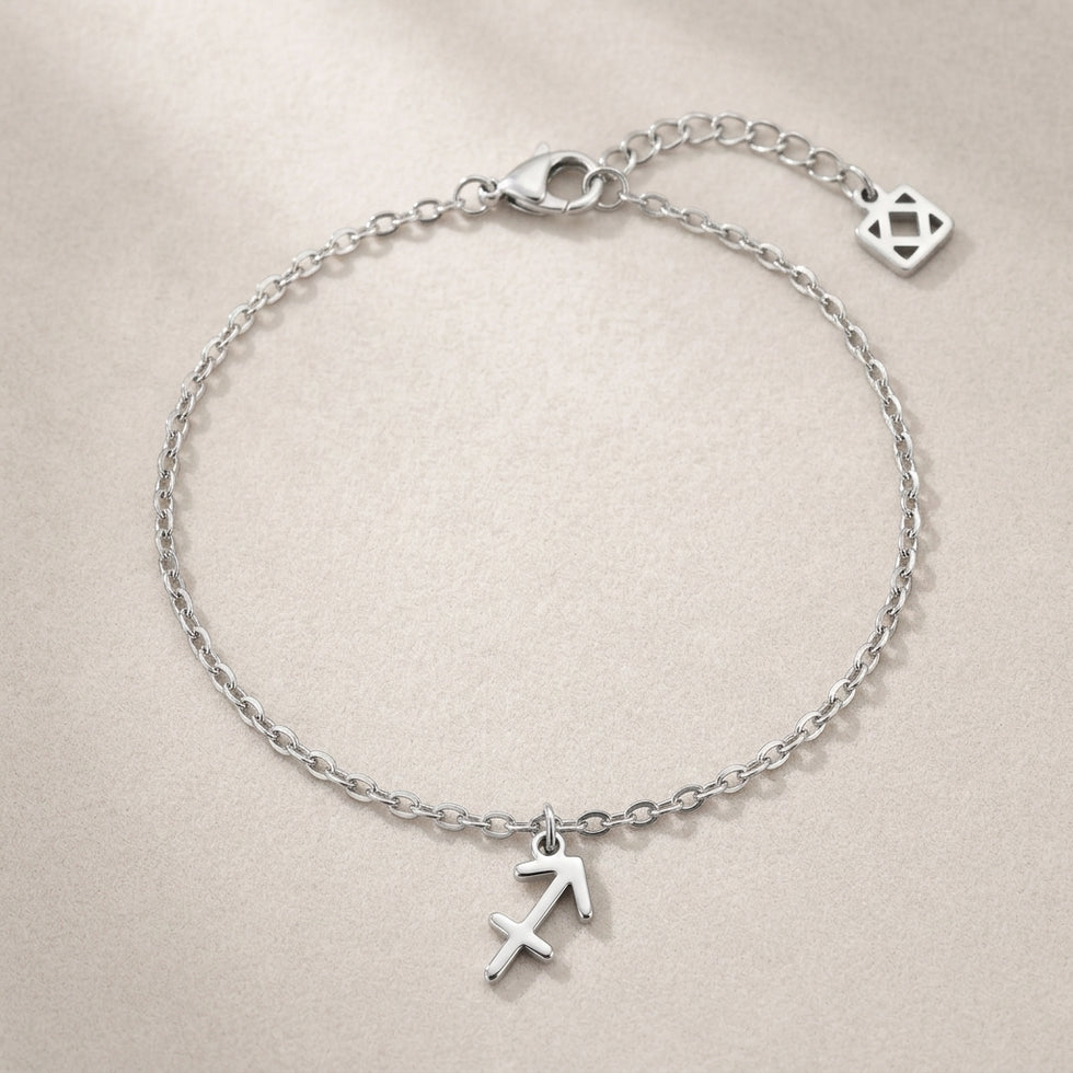 Bracelet Sagittaire | Breloque signe astrologique, or et argent