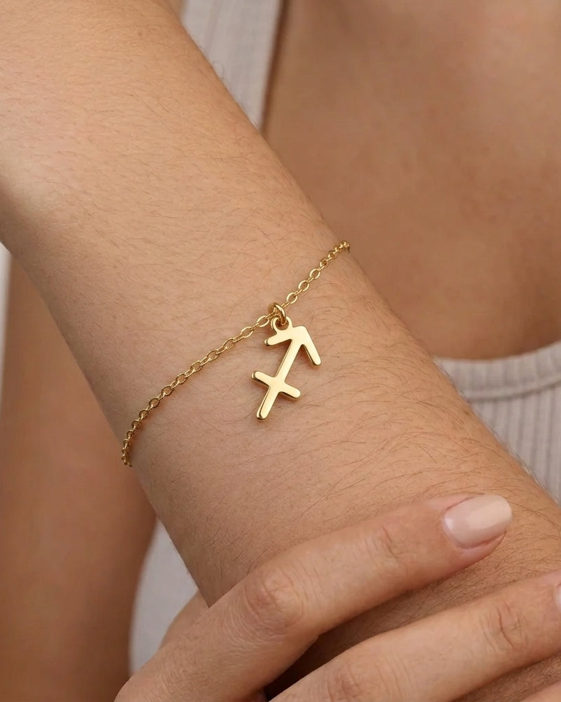 Sagittarius Zodiac Bracelet | Star Sign Charm, Gold & Silver