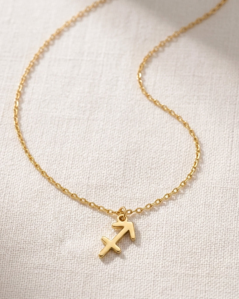 Sagittarius Zodiac Necklace | Star Sign Pendant, Gold & Silver