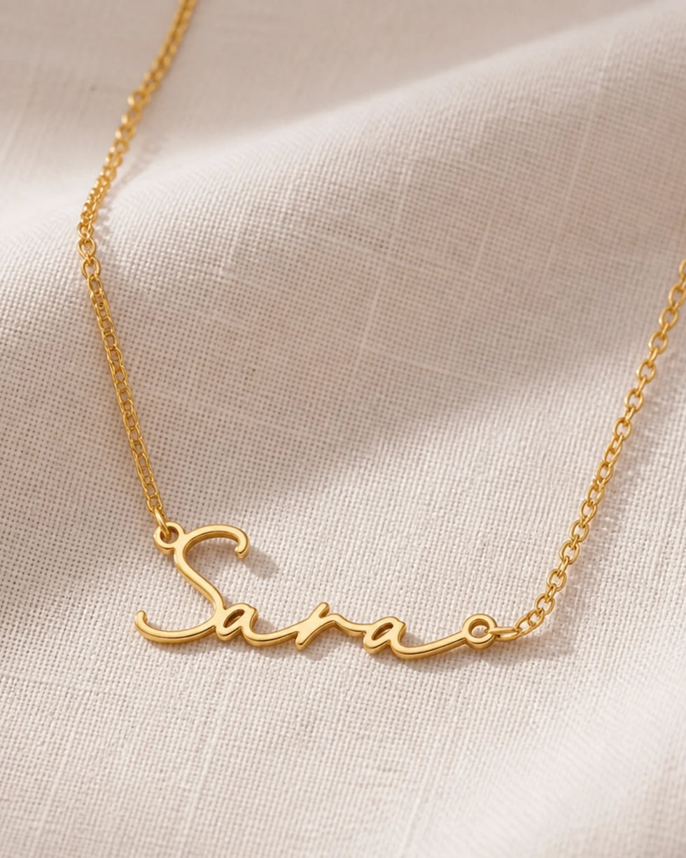 Sara Name Necklace | 18ct Gold, Silver & Vermeil | Ready to Ship