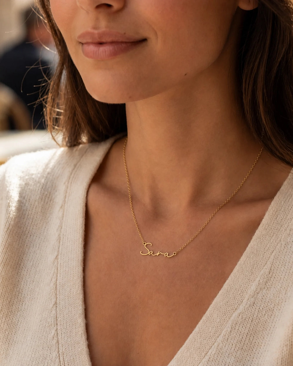 Sara Name Necklace | 18ct Gold, Silver & Vermeil | Ready to Ship
