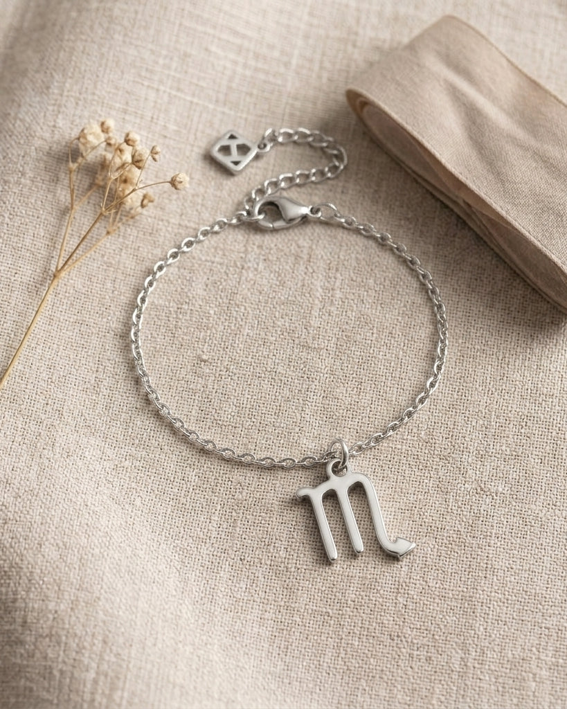 Scorpio Zodiac Bracelet | Star Sign Charm, Gold & Silver