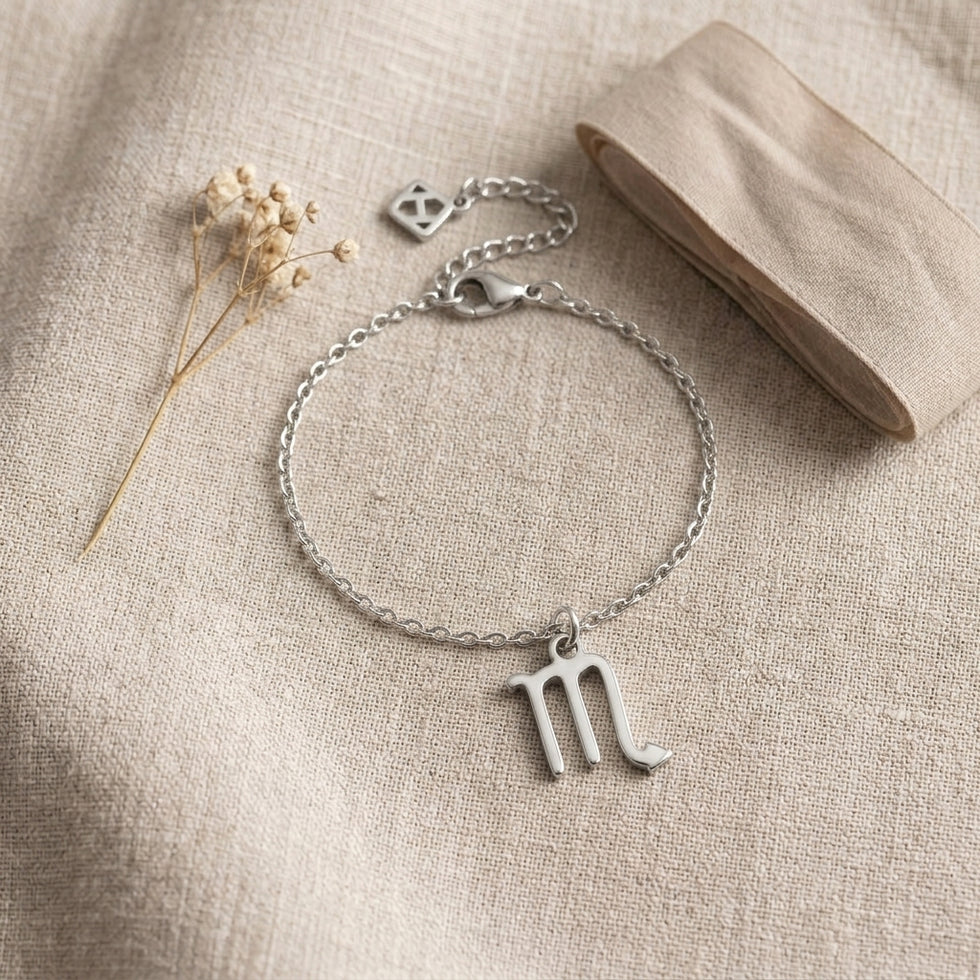 Scorpio Zodiac Bracelet | Star Sign Charm, Gold & Silver