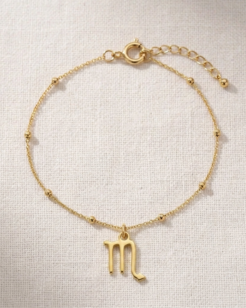 Scorpio Zodiac Bracelet | Star Sign Charm, Gold & Silver