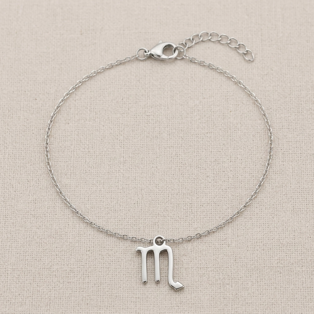 Scorpio Zodiac Bracelet | Star Sign Charm, Gold & Silver