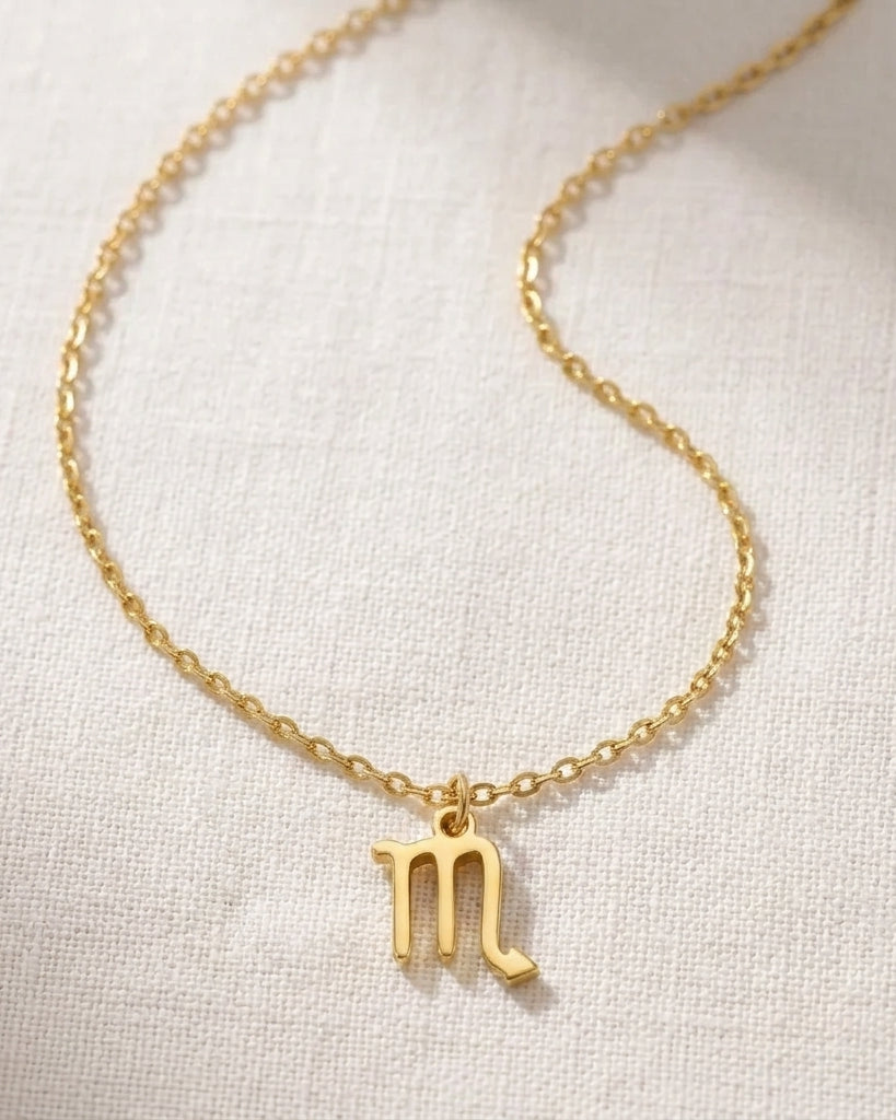 Scorpio Zodiac Necklace | Star Sign Pendant, Gold & Silver