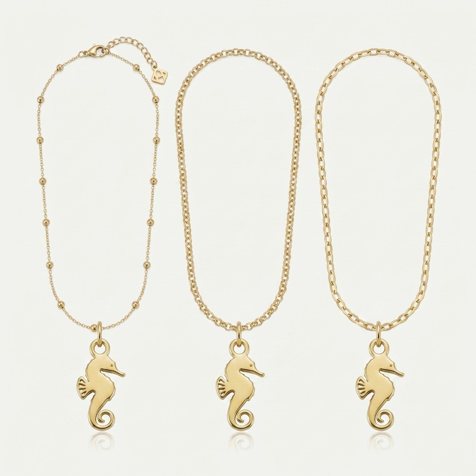 Seahorse Charm Necklace & Bracelet