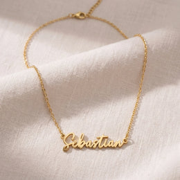 Sebastian Name Necklace | 18ct Gold, Silver & Vermeil | Ready to Ship