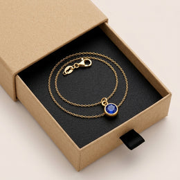 September Birthstone Bracelet | Sapphire, Gold & Silver