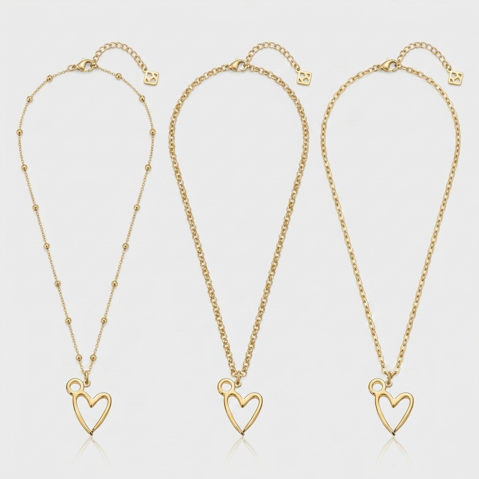 Signature Heart Charm Necklace & Bracelet