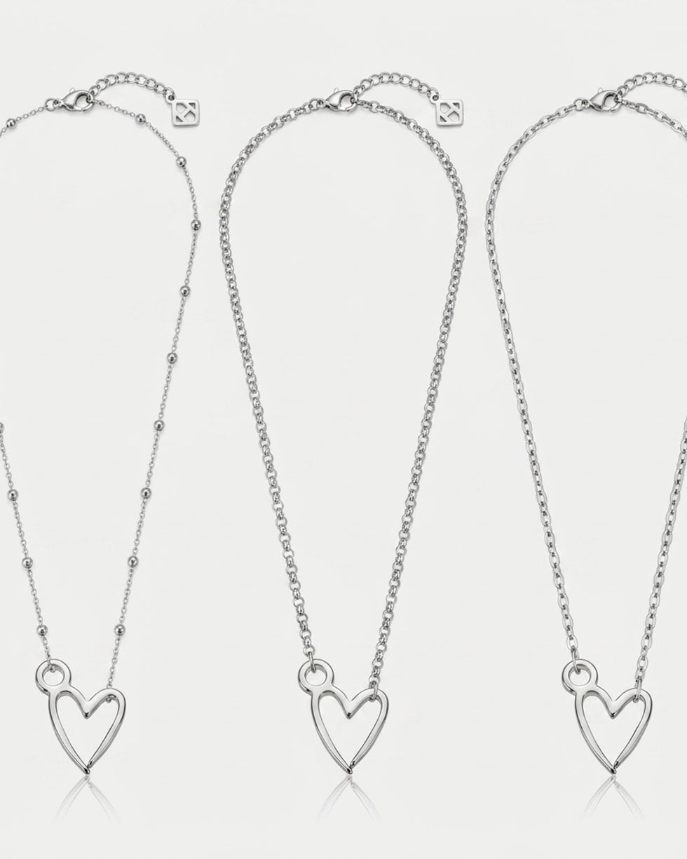 Signature Heart Charm Necklace & Bracelet