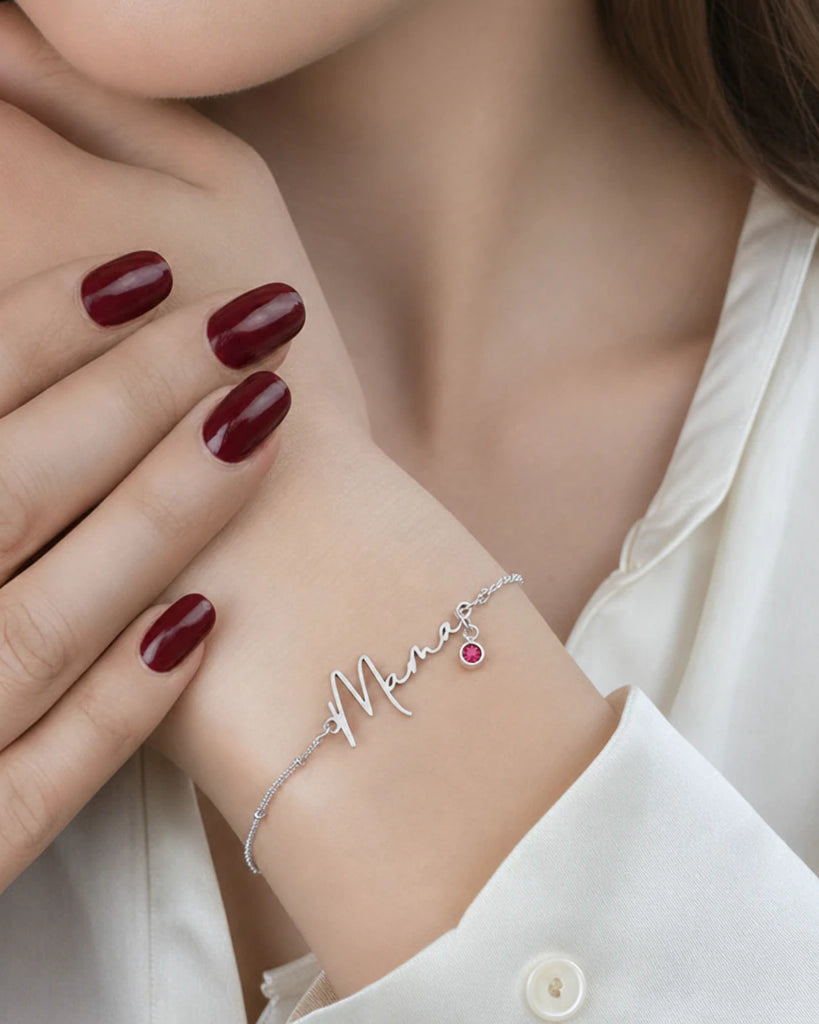 Mama Bracelet with Birthstone | Personalised Mum Gift