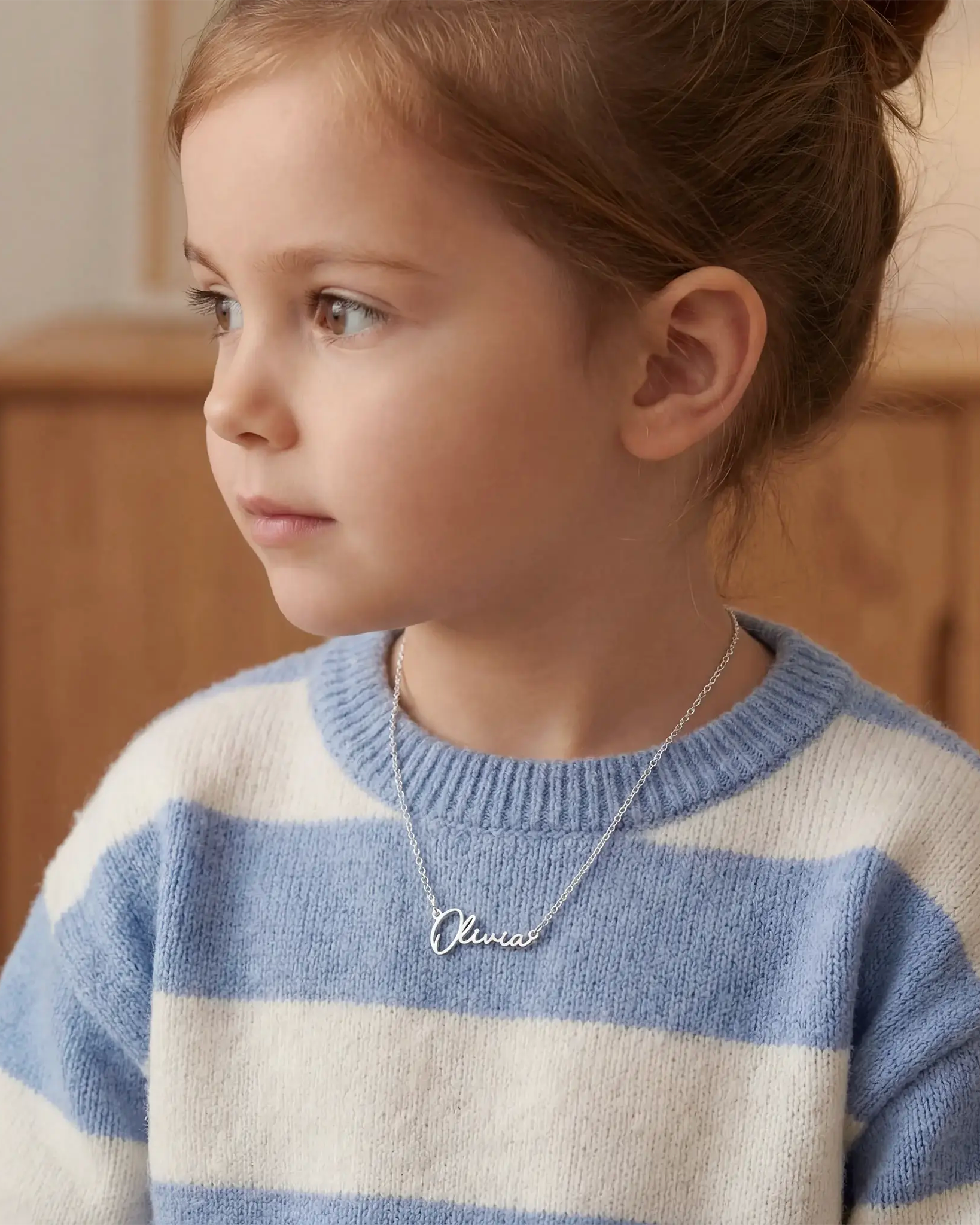 Kids Name Necklace – 9 Unique Designs & 200+ Charms – Waterproof, Hypoallergenic Children’s Jewellery Gift