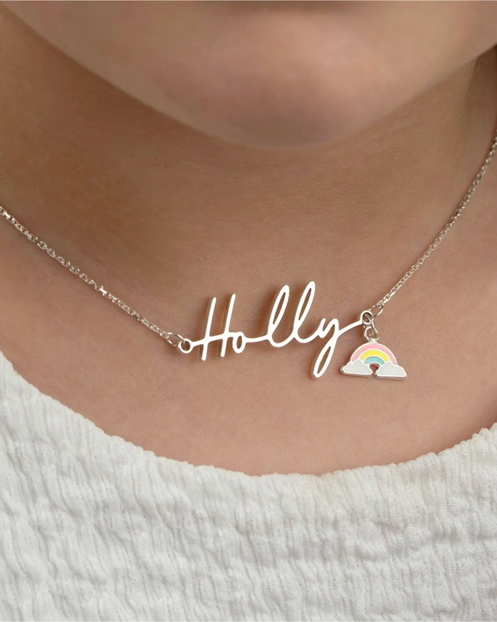 Kids Gift Box – Personalised Name Necklace, Teddy & Cookie Set
