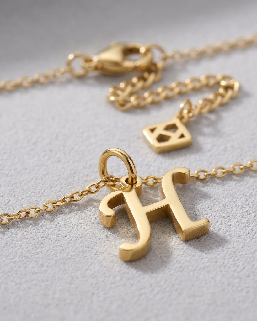 Personalised Initial Necklace | Gold, Silver & Vermeil | HBD