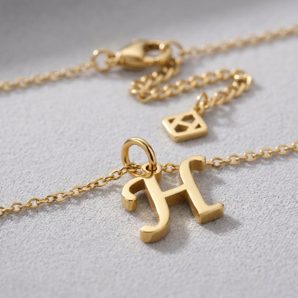 Personalised Initial Necklace | Gold, Silver & Vermeil | HBD