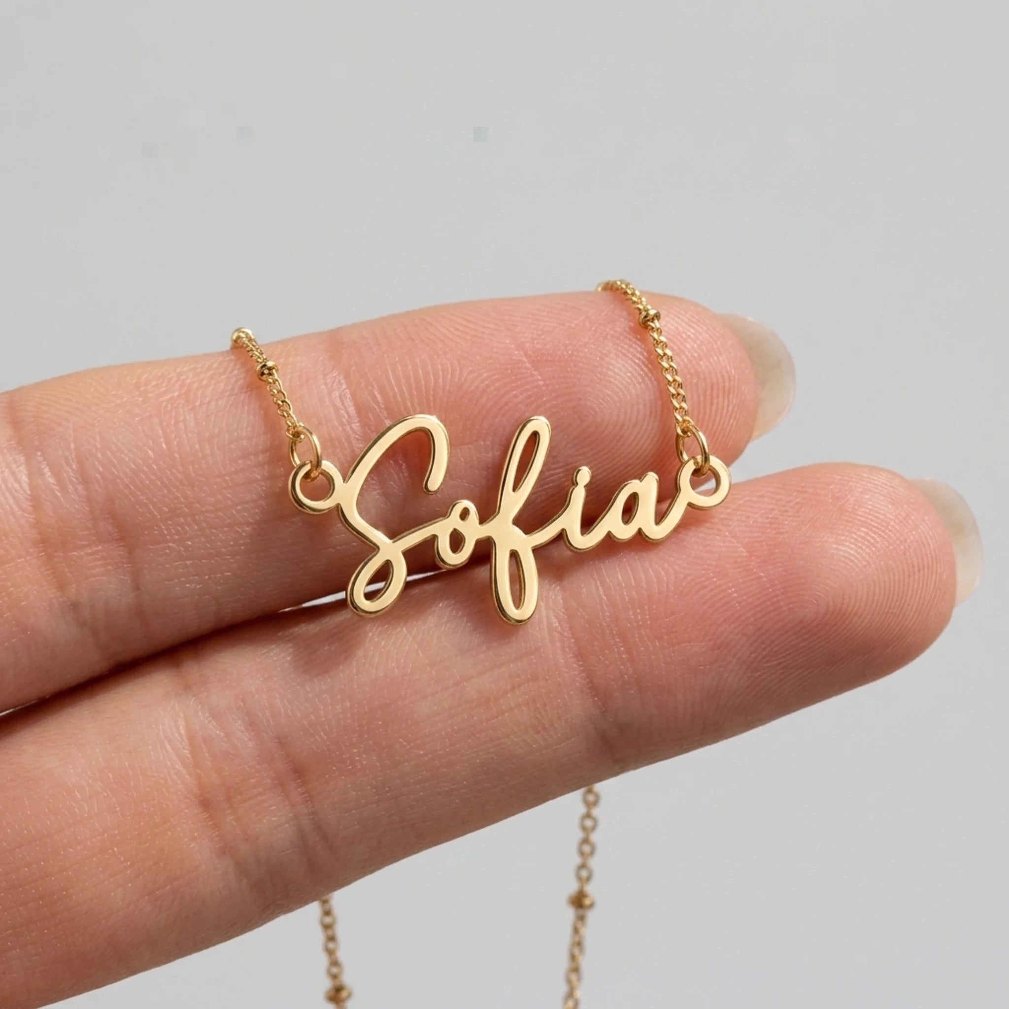 Sofia Name Necklace | 18ct Gold, Silver & Vermeil | Ready to Ship