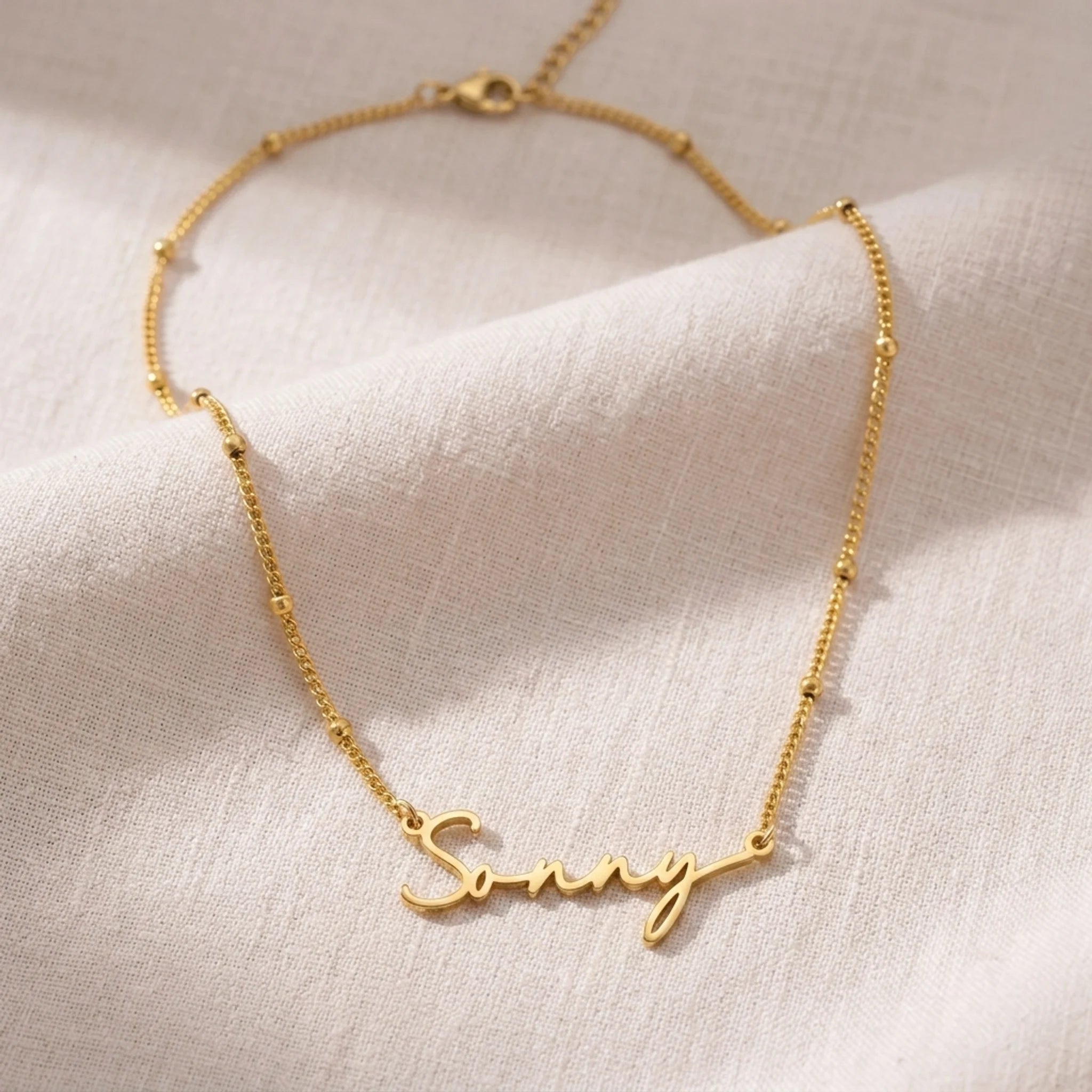 Sonny Name Necklace | 18ct Gold, Silver & Vermeil | Ready to Ship
