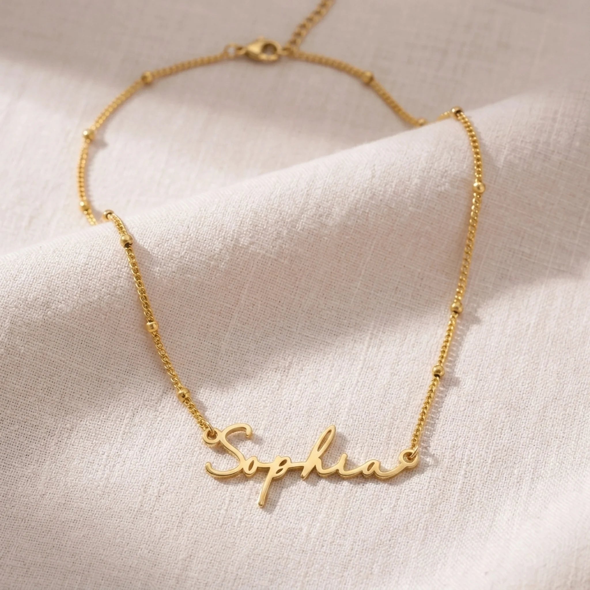 Sophia Name Necklace | 18ct Gold, Silver & Vermeil | Ready to Ship