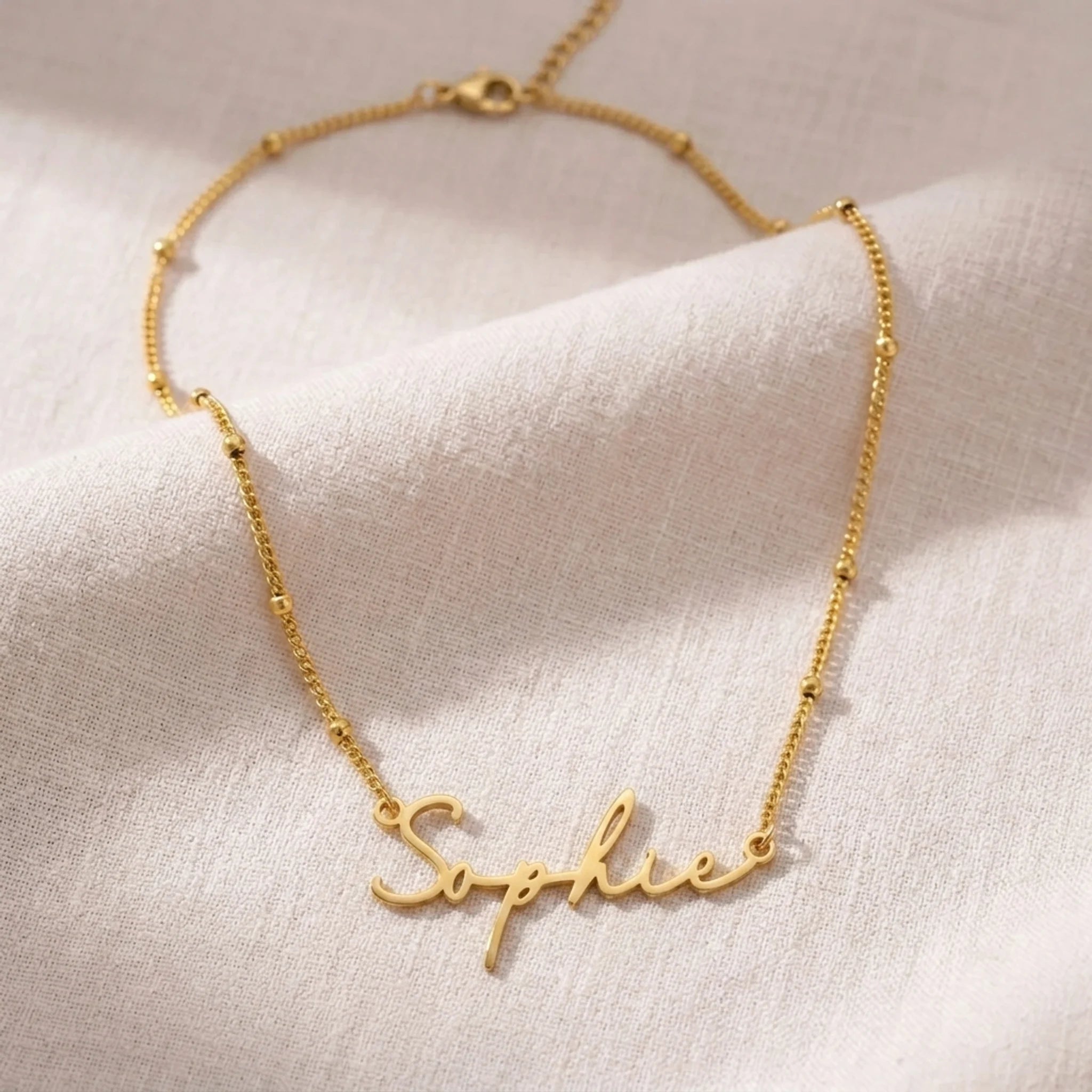 Sophie Name Necklace | 18ct Gold, Silver & Vermeil | Ready to Ship