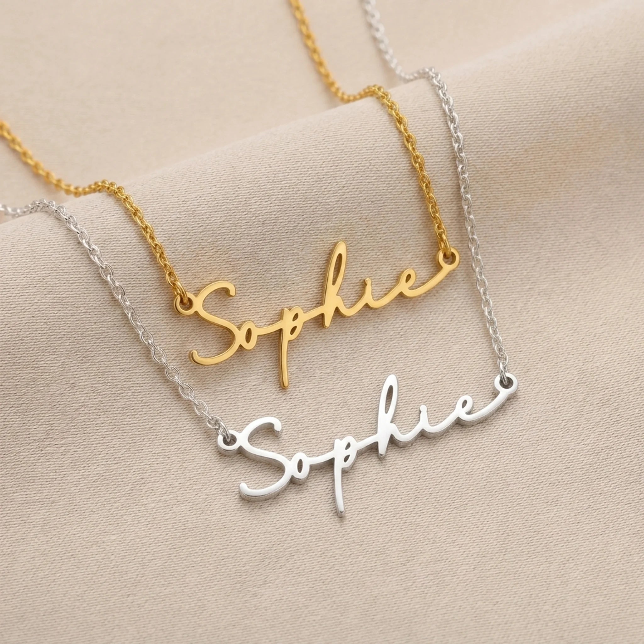 Sophie Name Necklace | 18ct Gold, Silver & Vermeil | Ready to Ship