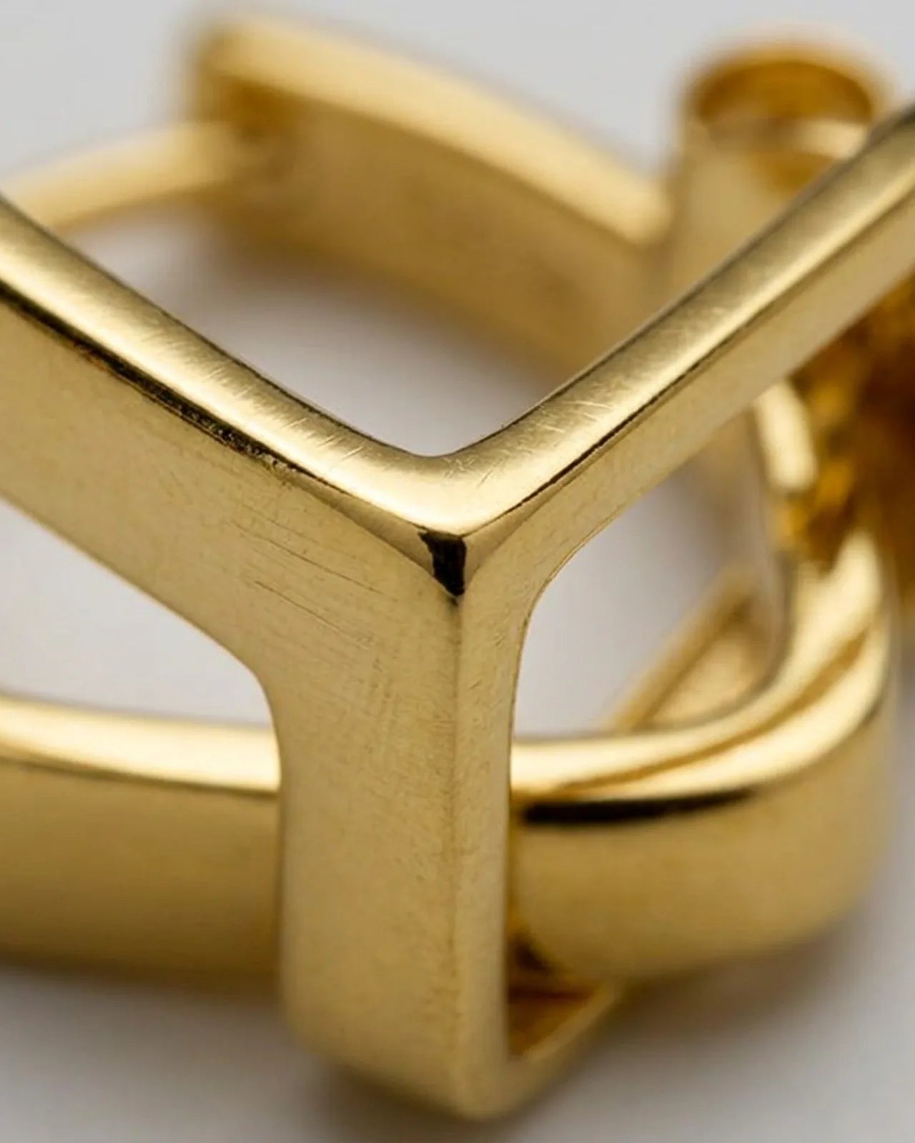 Square J Hoop Earrings in Gold or Silver – Minimalist Stud Hoops