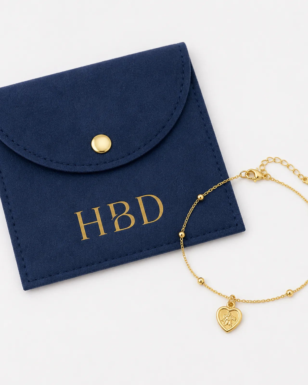 St Christopher Heart Bracelet in 14ct Gold or Sterling Silver