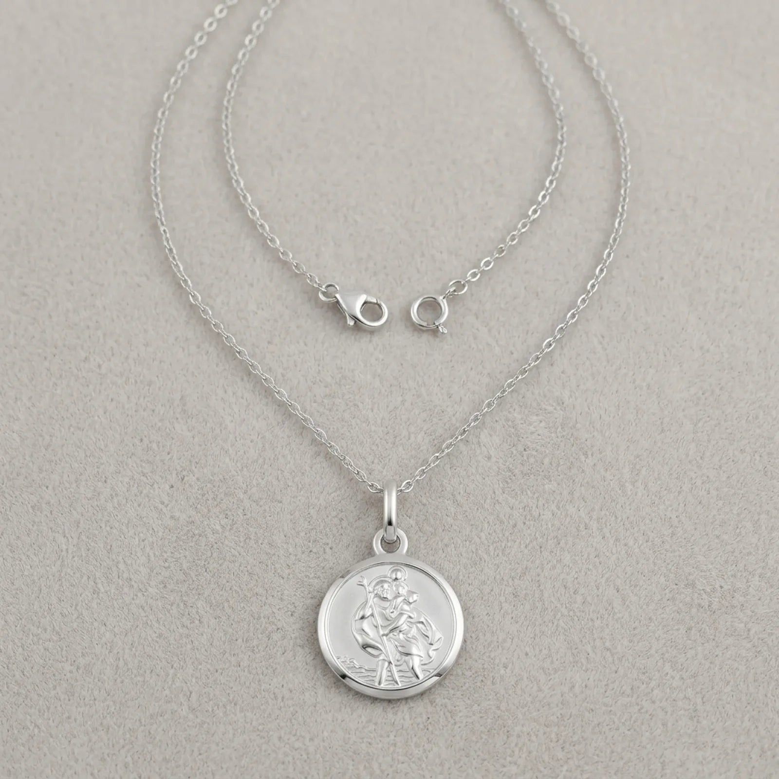 St Christopher Medallion Necklace