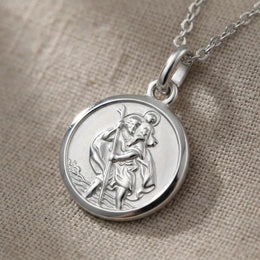 St Christopher Medallion Necklace