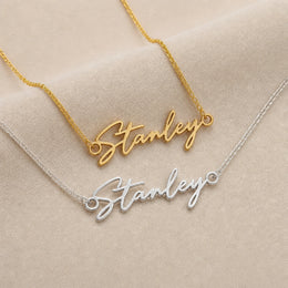 Stanley Name Necklace | 18ct Gold, Silver & Vermeil | Ready to Ship