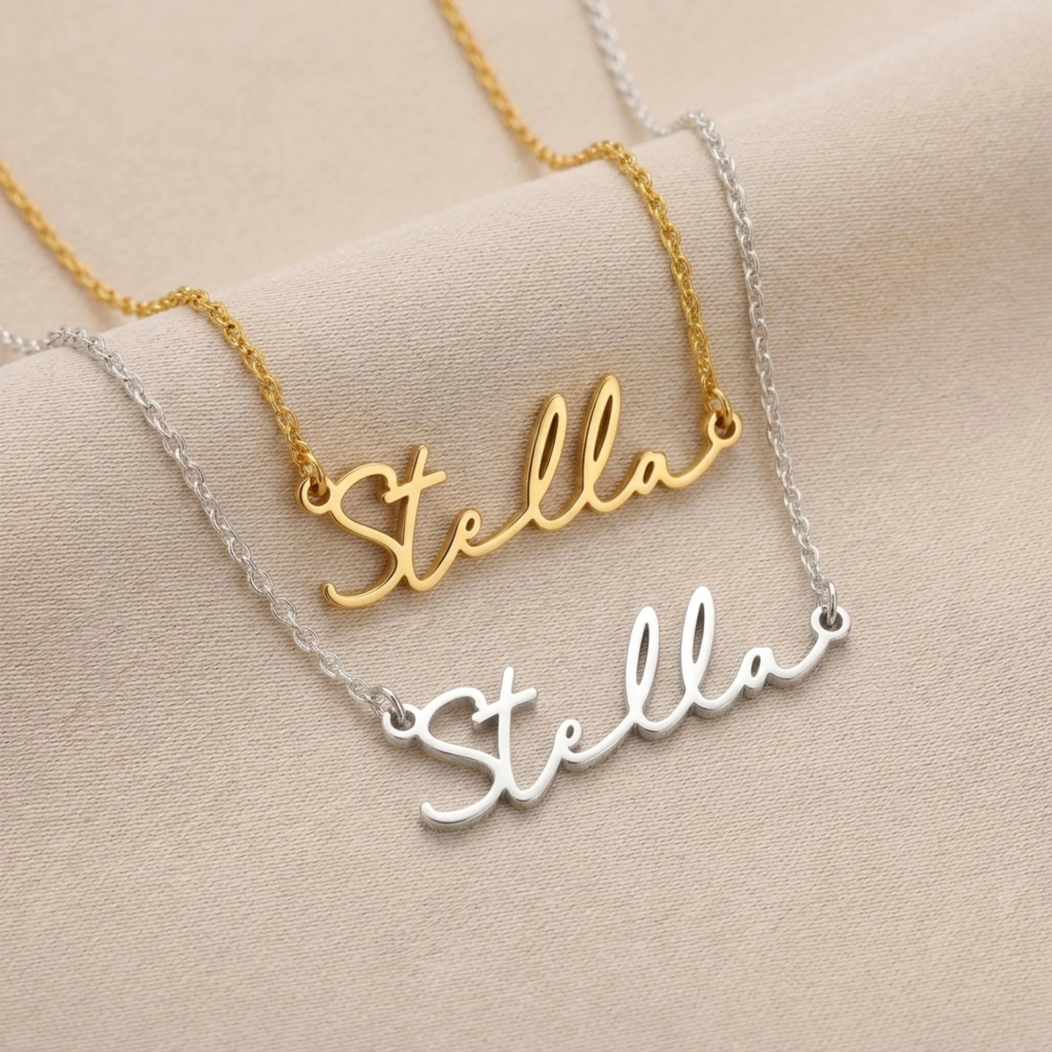 Stella Name Necklace | 18ct Gold, Silver & Vermeil | Ready to Ship