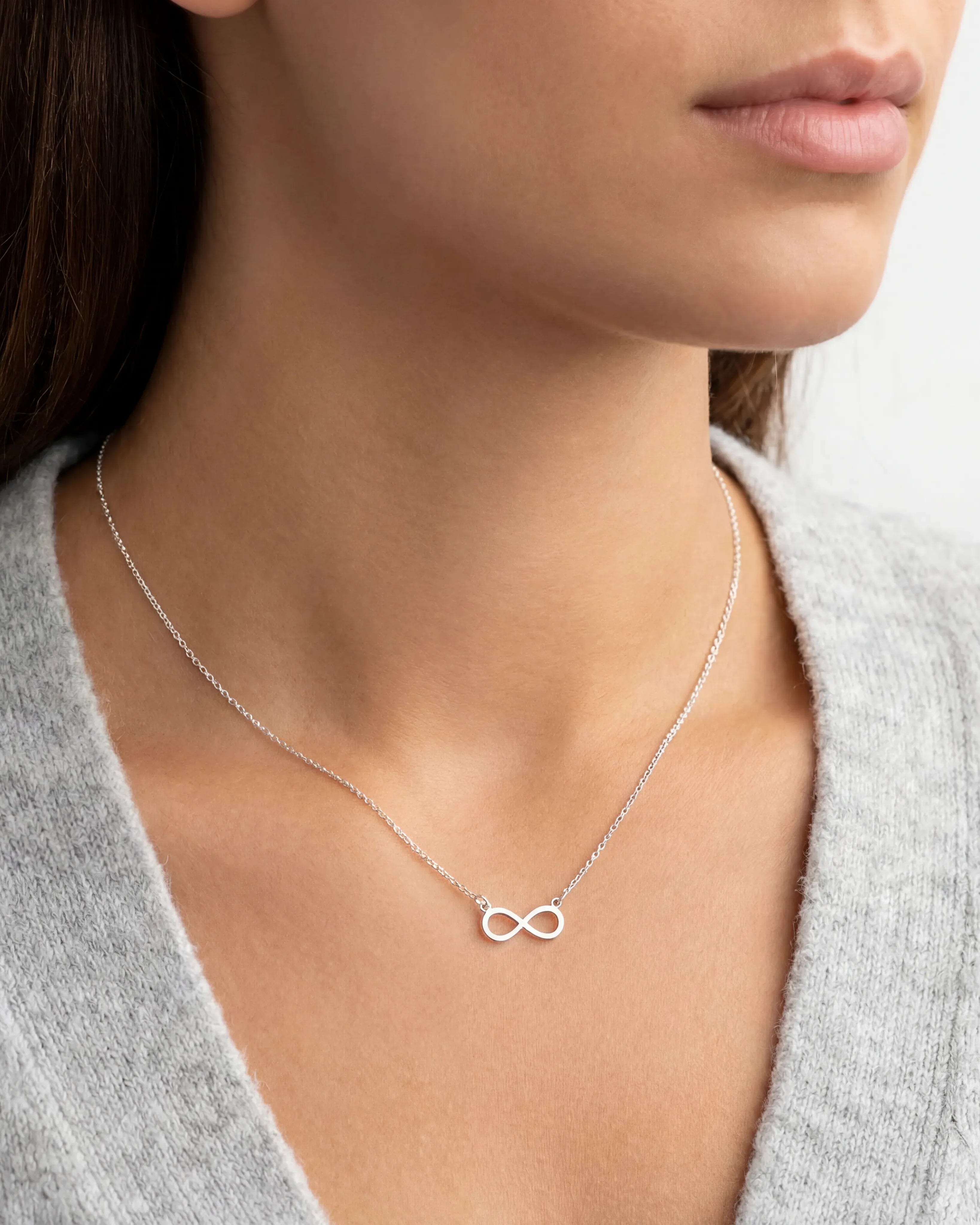 Sterling Silver / Style 1 / 18" Inches Necklace Infinity Necklace HBD Infinity Necklace – Timeless Symbol Jewellery in Gold, Silver & Vermeil