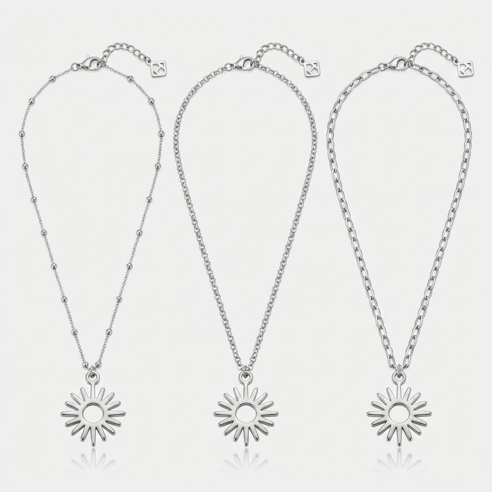 Sun Charm Necklace & Bracelet