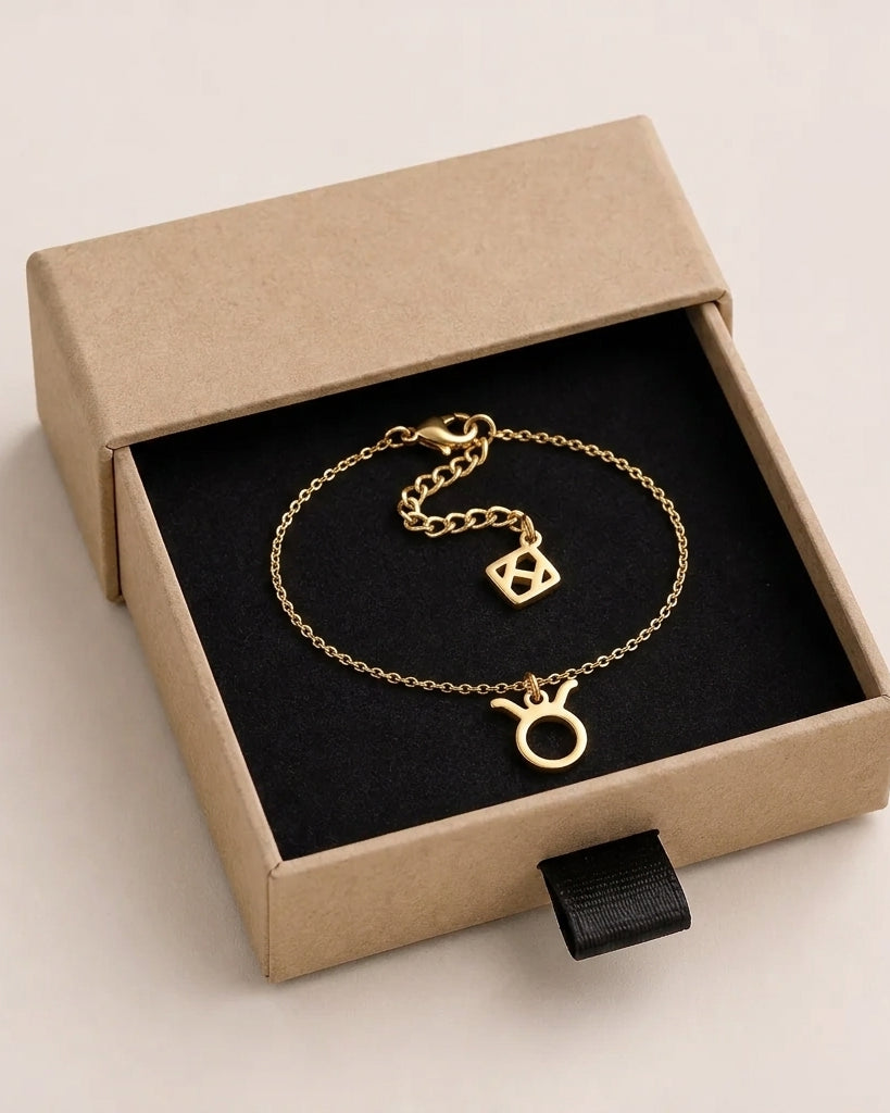 Taurus Zodiac Bracelet | Star Sign Charm, Gold & Silver