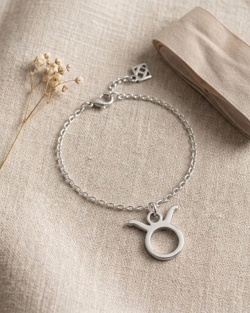 Taurus Zodiac Bracelet | Star Sign Charm, Gold & Silver