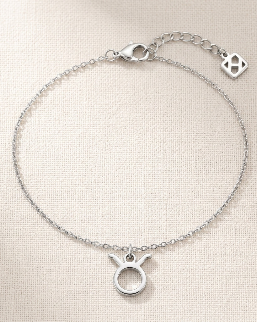 Taurus Zodiac Bracelet | Star Sign Charm, Gold & Silver