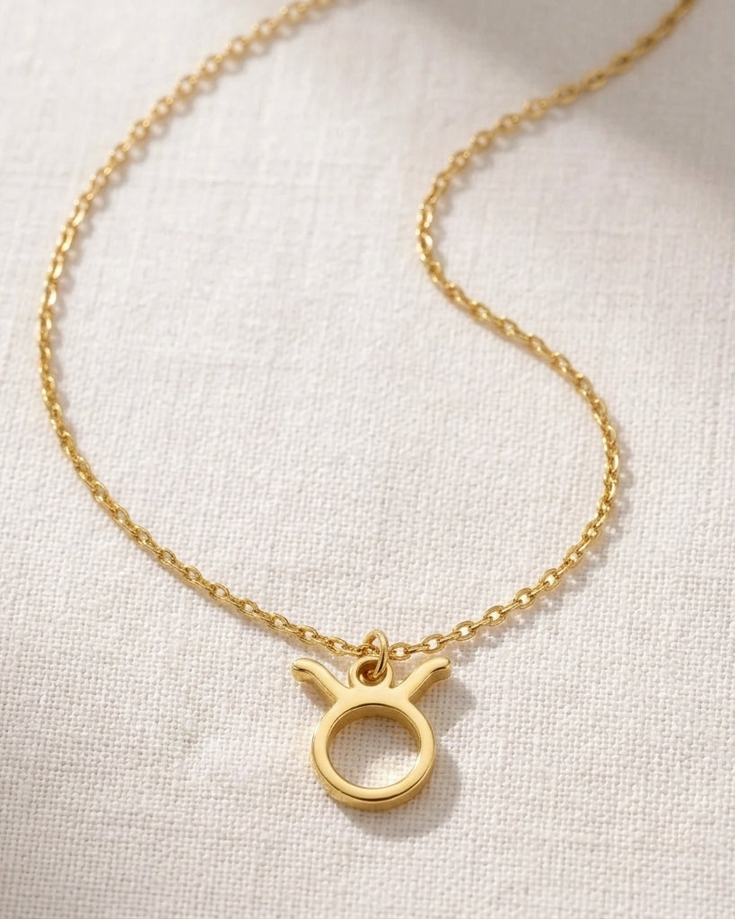 Taurus Zodiac Necklace | Star Sign Pendant, Gold & Silver