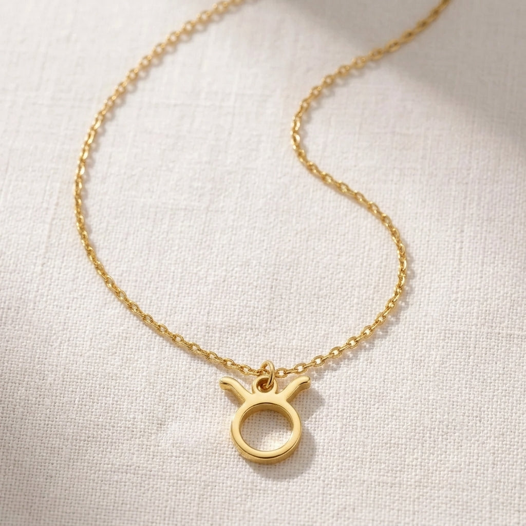 Taurus Zodiac Necklace | Star Sign Pendant, Gold & Silver