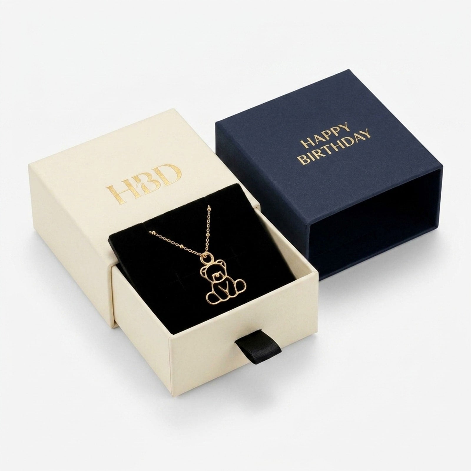 Teddy Bear Charm Necklace & Bracelet