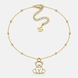 Teddy Bear Charm Necklace & Bracelet