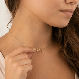 Teddy Name Necklace | 18ct Gold, Silver & Vermeil | Ready to Ship
