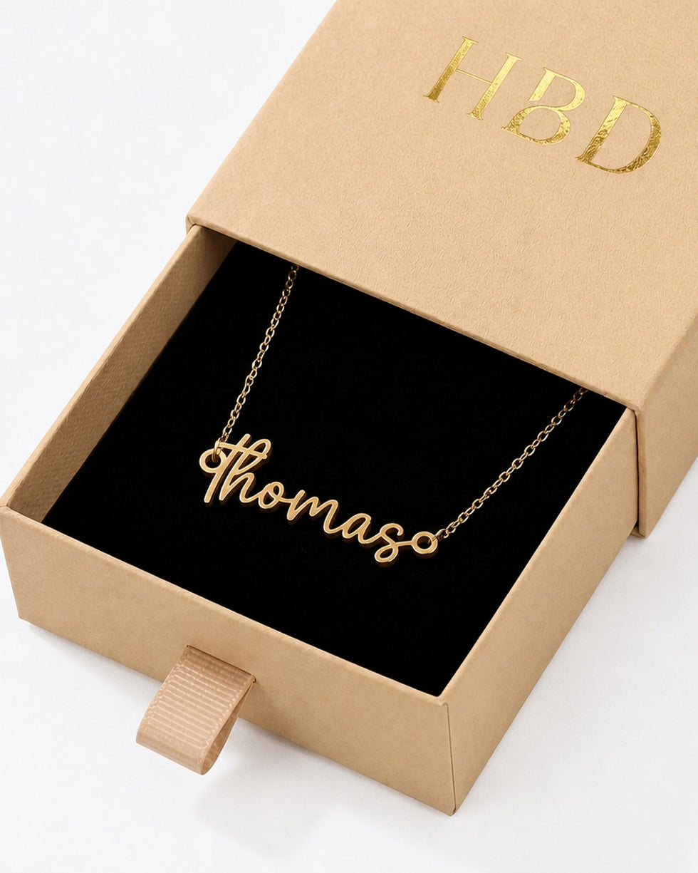 Thomas Name Necklace | 18ct Gold, Silver & Vermeil | Ready to Ship